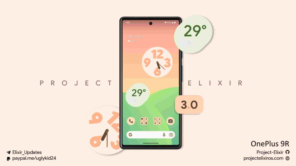 Project Elixir 3.0 for OnePlus 9R android 12